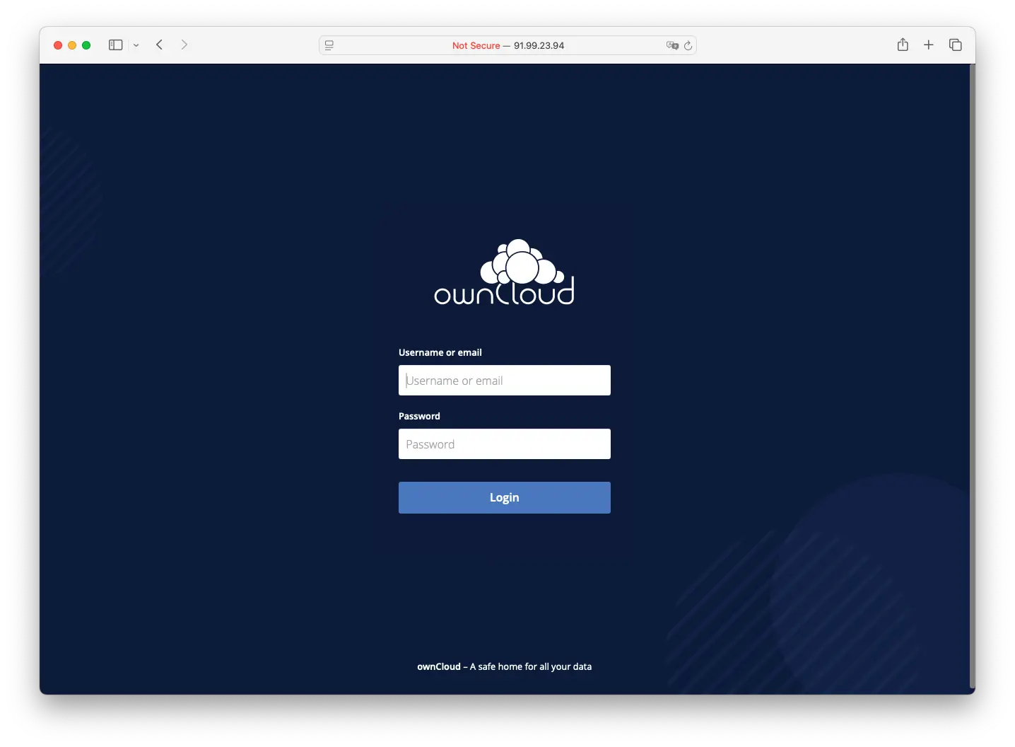ownCloud Login