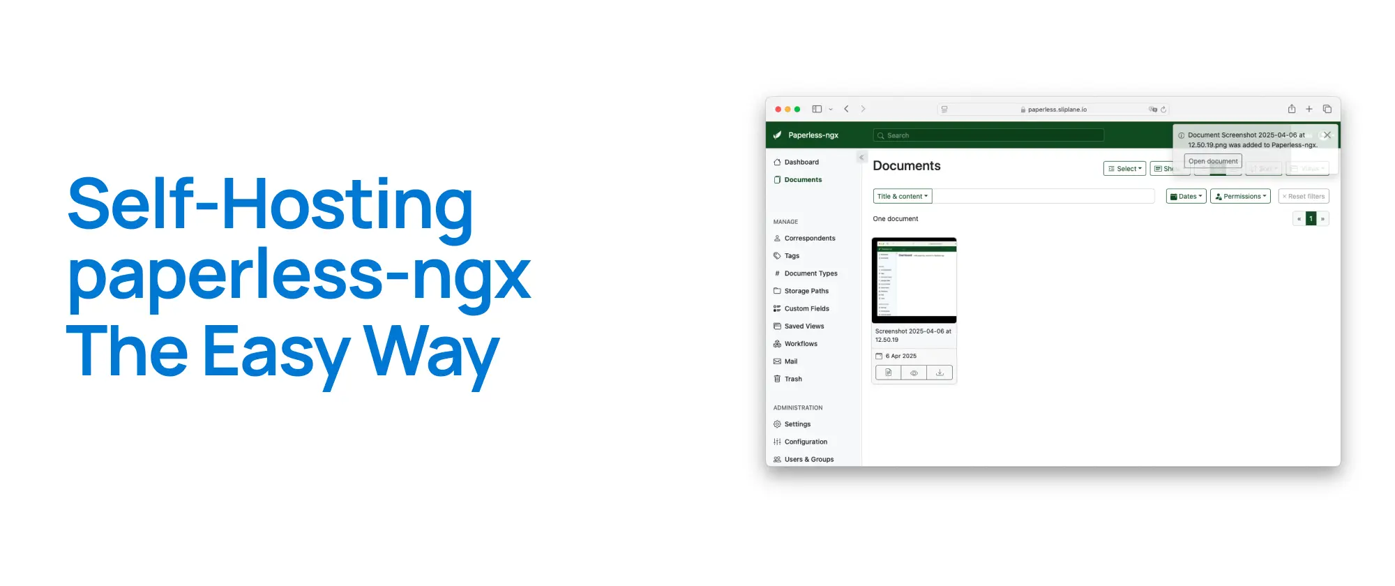 paperless-ngx einfach selbst hosten